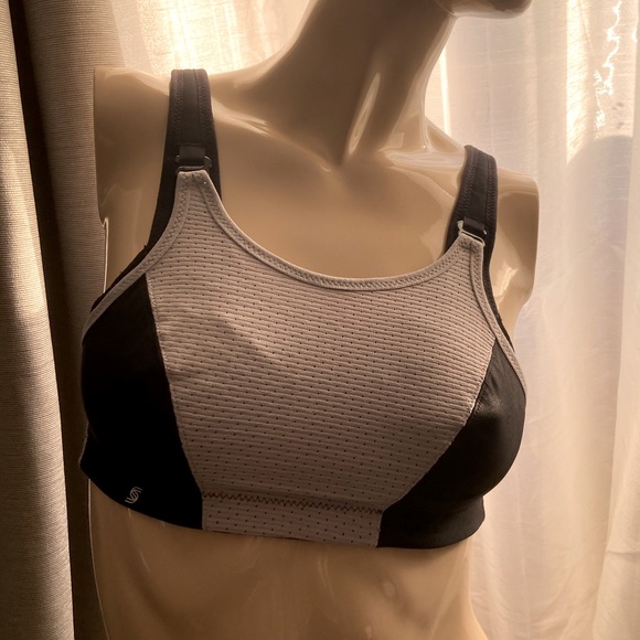 32C Glamorise black and grey sports bra NWOT - Picture 3 of 13